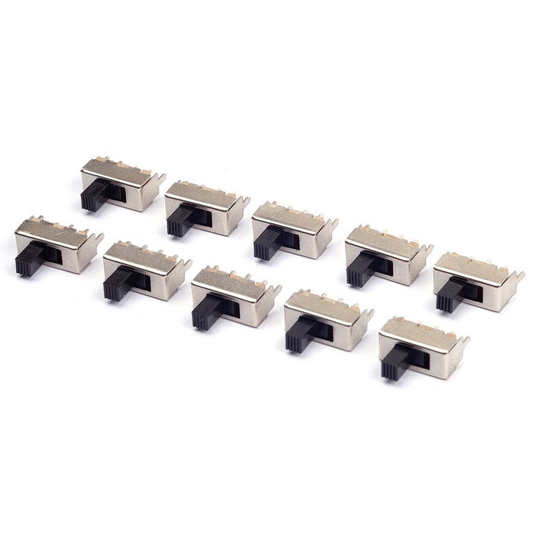 Cylewet 10Pcs 12mm Vertical Slide Switch SPDT 1P2T with 3 Pins PCB Panel for Arduino (Pack of 10) CYT1016 - Image 3